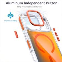 Nuevo estuche magnético de adsorción tipo camaleón + compatible con iPhone 17 Pro Max/11 Pro Max/12 Pro Max/13 Pro Max/14 Pro Max/15 Pro Max, Galaxy S26 Ultra 5G + juego completo de estuches para teléfono + compatible con Apple - Naranja - Ver 2