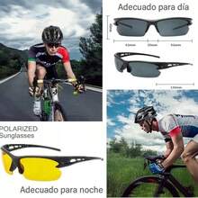 Modelo neutro para bicicletas + luz de bicicleta con batería + gafas protectoras de 2 pares + máscara antipolvo a prueba de viento - Azul - Ver 3