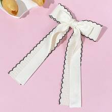 1件装女士优雅双层蝴蝶结发夹，文艺气息浓郁的时尚高端发饰 - 彩色 - 查看 4