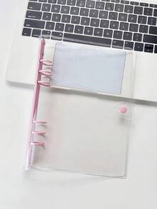 A5 Carpeta metálica rosa dorado transparente con hoja, Carpeta A5 con páginas de recambio, Álbum de pegatinas, Libro de pegatinas transparente, Libro de pegatinas, Bolsa de almacenamiento de fotos, Álbum de fotos, Planificador de presupuesto, Diario, Cuaderno, Suministros de oficina - A5 - Ver 11