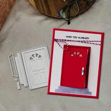 Creative Door Dies, DIY Scrapbooking Album And Embossing Stencil, Greeting Card Making Tool, Card Paper Cutting Crafts ,Gift Card Making Template Die Cuts. - Silver - View 6