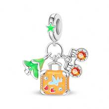 A Silver Plated Bow Set Pendant Suitable For 3mm Original Bracelet Necklace DIY Beaded Women's Daily Gift, Birthday Party Holiday Gift - Multicolor - View 16