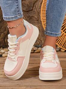 1 Pair Cartoon Style Women Sports Casual Running Sneakers - Pink - View 4