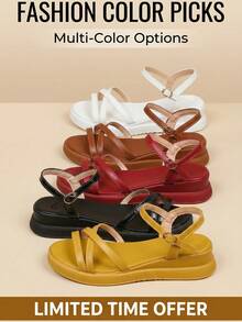 新款时尚黑色蝴蝶花朵女士厚底凉鞋 - 黑色 - 查看 8