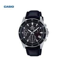 Casio 卡西欧 Edifice EFV-540D/L 赛车风格三眼计时石英男士腕表，100米防水，皮革/不锈钢表带，商务运动腕表 - 均碼 - 查看 9