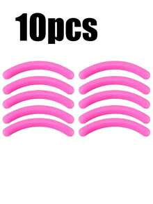 100pcs/50pcs/10pcs Eyelash Curler Replacement Pads, Silicone Rubber Refill Cushions Suitable For Universal Eyelash Curlers - Rose Red - View 6