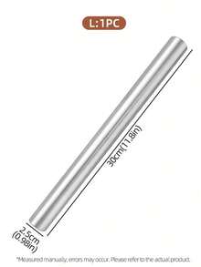 1个（小/中/大）不锈钢擀面杖，表面光滑，易于清洁。适用于烘焙软糖、披萨、馅饼、糕点、面条、面团、饼干等。也可作为烘焙工具和不粘面团擀面杖使用。 - 彩色 - 查看 12