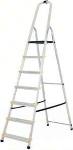 Aluminium Step Ladder - 7 Step Folding Ladder - Non-Slip Surface Hand Rails 7 Tread - Closed Height 2150 Mm Platform Height 1400mm - 7 Tread - 2150mm - View 9