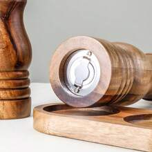 1个/2个/3个装胡椒研磨器，红木胡椒研磨器，厨房木制胡椒盐研磨器 - 查看 5