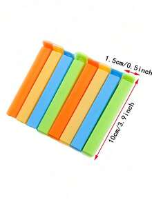 10pcs Food Sealing Clips, Plastic Tea Leaf Clips, Food Clips, Snack Clips, Airtight Sealing Clips For Food, Tea, Milk Powder Preservation - View 3