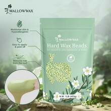 Mallowwax Hard Wax Beads - Wax For Sensitive Skin Hair Removal - Tea Tree Wax Beads For Face, Underarms, Bikini, Legs - Màu 15 - Xem 3