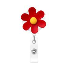 1pc Id Badge Holder Flower Easy Pull Buckle Nurse Medical Workplace Office Expansion Badge Clip - a - View 20