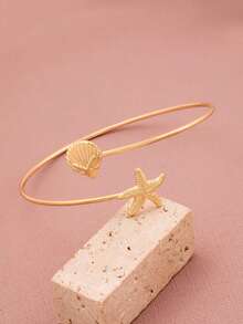 1 pieza Brazalete abierto ajustable de diseño de nicho para mujer, accesorio elegante y versátil - 04 - Ver 2