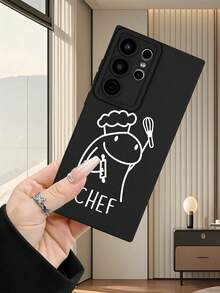 Painted Graffiti 1pc 2D Abstract Line Art Design Unique Creative Minimalist Quirky Aesthetic Style Suitable As Gift For Friends, Family, Couples, Yourself, Black Matte Soft Protective Case Compatible With Apple, - Black - View 4