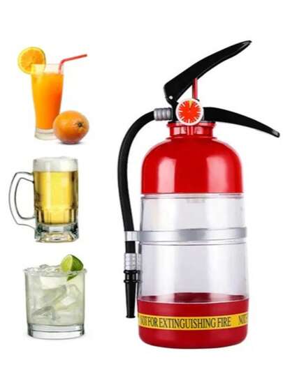 1PCS Dispensador de Cerveza con Diseño de Extintor Decorativo, Dispensador de Bebidas Original y Divertido para Fiestas y Eventos, Barril Portátil de 2L con Sistema de Enfriamiento por Gel, Boquilla Regulable para Control de Espuma, Materiales Aptos para Alimentos, Ideal para Cumpleaños, Despedidas de Soltero y Reuniones Sociales