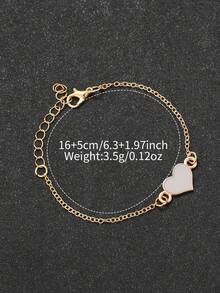 6pcs/Set Women's Gift Watch, Fashion Casual Glitter Dial Quartz Wristwatch + Heart Charm Bracelet (Watch Box Not Included) - Multicolor - View 6