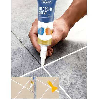 Household Tile Grout, Waterproof & Mold-Resistant Grout, Epoxy Colored Sand Grout, Wear-Resistant & Non-Fading, Self-Leveling Grout, Waterproof & Anti-Mold, Non-Discoloration Tile Grout, Crevice Beautification, Household Grout, High Strength & No Cracking, Bathroom & Kitchen Grout, One-Stop Grouting Solution Without Caulking Gun