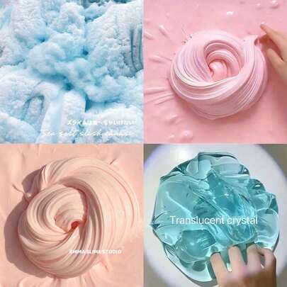 Blue Crystal Slime DIY Stress Relief Toy, Fun Toy For Birthday Party And Events, Random Jar, Suitable For Parties, Gatherings, Birthdays, Back To School Gifts, Birthday Gifts, Party Favors, Teens, Kids Slime Toys, Christmas Gifts, Thanksgiving, Christmas Stocking Stuffers, Gifts For Classmates, Family, Friends, Holiday Party Favors, Easter Gifts