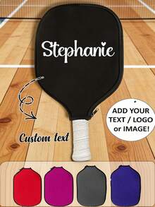 Customized Racket Grip Cover, Design Your Own Racket Grip Protector, Personalized Neoprene Racket Sleeve With Zipper, Customized Racket Grip Holder, Gift For Racket Players, Team Gift, Racket Protective Travel Case - Multicolor - View 3