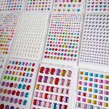 3200 miếng dán đá quý và kim cương nhiều màu sắc, 12 tờ dán mật độ cao với hình trái tim, ngôi sao, hoa, thích hợp để trang trí điện thoại, máy tính bảng, cốc, túi xách, đồ dùng hàng ngày, vẽ mặt, trang điểm sân khấu. - Nhiều màu - Xem 6
