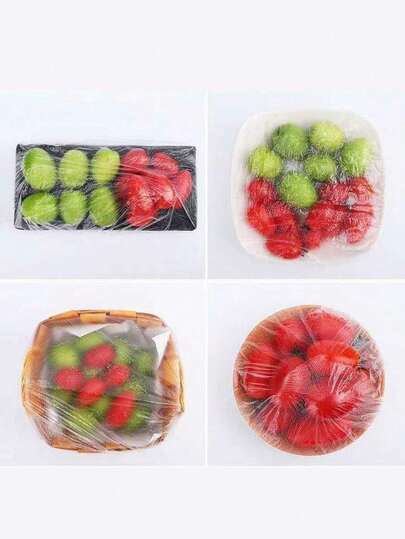 100/200/500/1 cái Màng bọc thực phẩm co giãn nhiều màu sắc, tự dán, thích hợp để bảo quản thực phẩm, bọc bát đĩa, dùng trong gia đình, nắp đậy bảo quản thực phẩm, phụ kiện nhà bếp, mũ tắm, đồ dùng nhà bếp thiết yếu, trang trí nhà cửa, nắp đậy bảo quản thực phẩm, đồ dùng nhà bếp, đồ dùng gia đình và nhà bếp hàng ngày