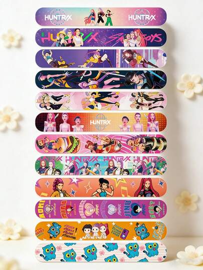 4pcs Cartoon K-POP Style Clapper Bracelets, Anime Style Clapper Bracelets, Birthday Party Supplies, Photo Props, Holiday Gifts