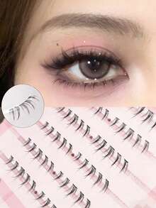 MIXIAOHE 向日葵假睫毛，轻盈浓密，瞬间打造卡通般迷人双眸，自然放大不夸张，日常淡妆适用，长度 5-7 毫米 - C - 查看 1
