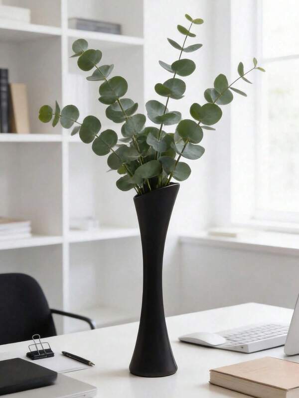 1pc Torch-Shaped Vase, Modern Minimalist Style, Decorative Vase Suitable For Living Room, Bedroom, Office, Home Decor Accessory, Creative Tabletop Centerpiece For Fresh Flowers, Dried Flowers, Artificial Flowers, Tulips, Roses, Etc.