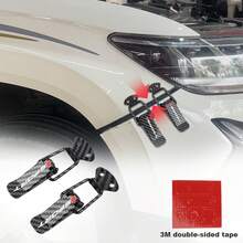 2pcs Car Bumper Clips With "SPORT" Logo Design, Carbon Fiber Car Bumper Safety Hook Lock Buckle, Universal Quick Release Front/Rear Bumper Trunk Fastener Clips Set, Universal Black Color, Suitable For Car And Truck Bumpers, Fenders, Trunk Lids, Rear Body Parts Metal Fixation Clamps, Auto Decorative Accessories - 2pcs - View 4