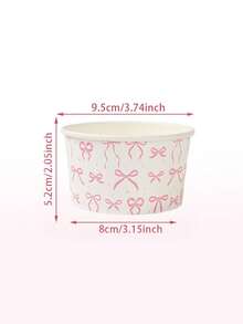 10/20个装蝴蝶主题派对纸碗，儿童生日派对冰淇淋纸杯，一次性生日派对纸碗和纸杯 - 彩色 - 查看 7