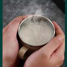 1个不锈钢麦秆元素小水杯家用防烫防滴咖啡奶杯茶饮水杯 - 彩色 - 查看 10