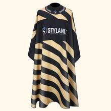 1 قطعة رداء حلاق Stylance من البوليستر السميك المقاوم للماء ومضاد للكهرباء الساكنة مع زر سيليكون أسود وياقة مانعة للانزلاق - متعدد الألوان - مشاهدة 8