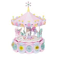 1680+ Pcs Rotating Carousel Music Box Assembly Toy, DIY Construction Blocks, STEM Building Model Kit, Fantasy Home Decor, Suitable For Christmas, Birthday, Valentine's Day And Other Occasions - Multicolor - View 8