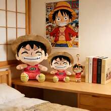 ONE PIECE 3款正版海贼王毛绒公仔玩具，可爱挂件，萌系动漫人物毛绒玩具，儿童礼物收藏，尺寸14-26厘米/5.51-10.24英寸 - 彩色 - 查看 3