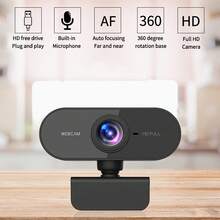 1080P HD Webcam With Built-In Microphone, Wide Angle View, USB Interface, 360° Rotation, Clip-On Camera, Suitable For Office And Home Security Monitoring - Black - View 11