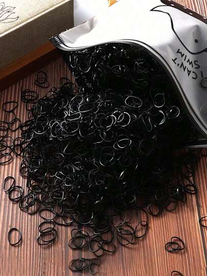 2000/1000pcs Disposable Elastic Fashion Headbands For Women, Elastic Hair Ties Won't Damage Ponytails, Suitable For Hairstyling, Decoration, Casual Daily Use, All Seasons Hair Rubber Bands Scrunchies Hair Rope,Summer,Holiday,Travel