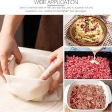 1/2 piezas Bolsa de silicona para amasar masa versátil, mezcladora de harina para pan, pastelería, pizza, herramienta antiadherente para hornear y cocinar - Blanco - Ver 9