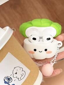 1 Piece Of Small Cabbage Earphone Case, Suitable Compatible With Apple Bluetooth Earphone Cases, Applicable To Various Models And Equipped With A Pig-Shaped Chain. - Multicolor - View 1
