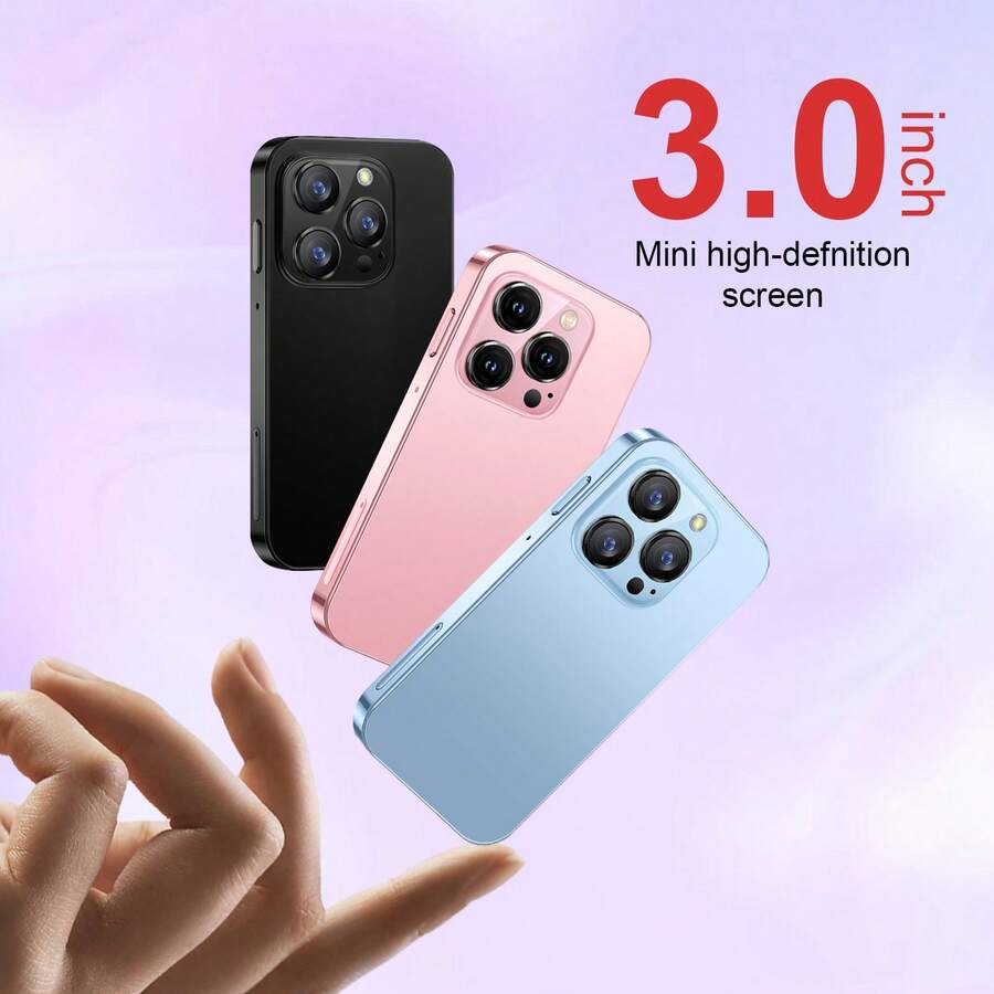 SOYES [Primavera] Teléfono inteligente mini 3G. Ranuras para tarjetas SIM duales, teléfono de tamaño palmario. Funciones incluyen toma de fotos, grabación de videos y transmisión de videos. Disponible en negro y rosa. Mini teléfono. Un excelente regalo de cumpleaños o boda.  Mini Phone. - Azul - Ver 1