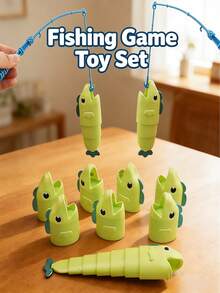 Telescopic Fishing Toy, Tabletop Game For Multi-Player Interaction, Family Gathering Fishing Battle Gag Toy - Multicolor - View 3