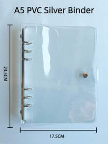 1 buah Sampul Buku Catatan Lembar Lepas Multi-Lubang A5/A6/A7/A8/M5, Pengikat Jepit Inti Dalam PVC Transparan yang Dapat Diganti, Map File, Cocok untuk Kertas Isi Ulang Multi-Lubang, Perencana Pribadi Lembar Lepas, Cocok untuk Penggunaan di Rumah, Sekolah dan Kantor, Musim Kembali ke Sekolah - MultiWarna - View 15