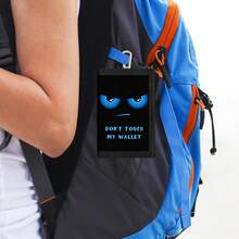 3-Fold Wallet With Keychain, Multi-Functional Card Slots To Meet Daily Needs, Interesting Copy - Multicolor - View 3