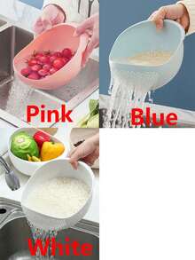 Rice Washing Filter Net, Plastic Rice Washing Bowl, Vegetable & Fruit Draining Basket - View 11