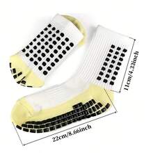1 Pair Men's Anti-Slip Soccer/Basketball Socks, Sports Socks With Non-Slip Pads - Multicolor - View 4