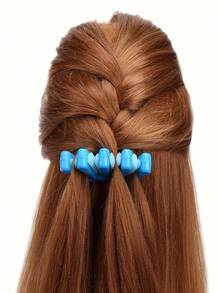 1pc/2pcs DIY Sponge Hair Styling Tools, Quick Bun Maker, Hair Braiding Tools, Curling Wand Accessories, Soft Material Suitable For Women & Girls - Five-finger Hair Braiding Tool - View 7