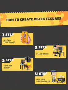 1个定制积木人偶，个性化毕业礼物积木人偶，2026届纪念品，定制头部积木人偶，个性化文学学士制服积木人偶，适合14岁及以上人群的定制迷你人偶礼物，定制积木人偶 - 畢業典禮5 - 查看 4