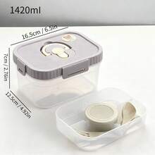 Double Layer Transparent Plastic Bento Box With Sauce Dish And Tableware, Sealed And Leak Proof Fruit Salad Food Container, Reusable Lunch Container, Suitable For Students Adults To Use In School, Office, Travel, Camping, Picnic, And Back To School - Multicolor - View 13