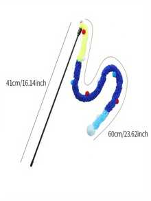 Interactive Cat Toy - Soft Plush Cat Teaser Wand, Suitable For Kitten Play, Pet Entertainment & Exercise Supplies - Multicolor - View 4