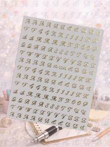 4/7 Sheets A-Z Alphabet Letter Stickers Script Decorative Planner Journal Scrapbook DIY Notebook Decoration Stickers For School Office Supplies School Supplies - Multicolor - View 8