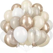 50 Stück/25 Stück pro Set) Latexballons in 10 Zoll Größe, erhältlich in Champagner Gold, Weiß, Sand Weiß und Klar. Ideal für Verlobungsdekorationen, Geburtstage, Jahrestage, Heiratsanträge, Ballongirlanden, Hochzeitsdekoration, Junggesellenabschiede - Mehrfarbig - Übersicht 1